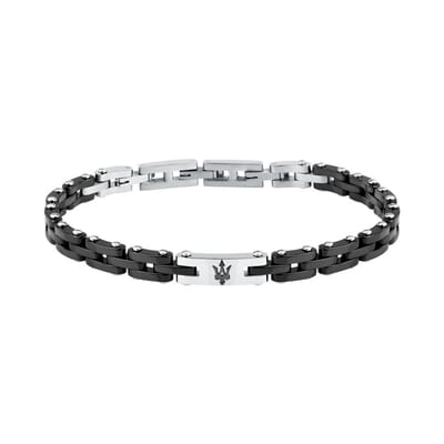 Maserati Jewels Grijs En Zilverkleurig Roestvrij Staal Armband JM425ATZ64 Voor Mannen gray
