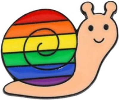 Pin Broche - enamel pin - kledingspeld - Regenboog slak