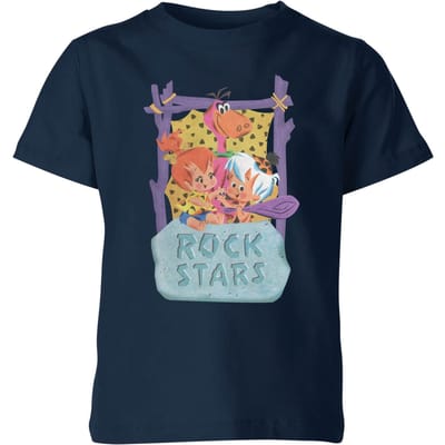 The Flintstones Rock Stars Kids' T-Shirt - Navy - 110/116 (5-6 jaar)
