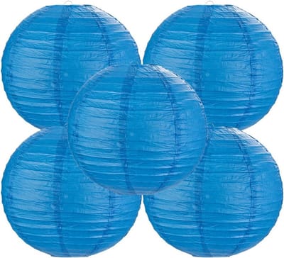 Papieren Lantaarns - Chinese Decoratie - Feestelijke Sfeer - Handgemaakt Kwaliteit - 40.6 cm Diameter - Marineblauw