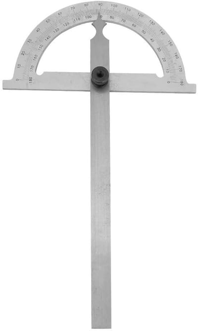 Dailygoods- Gradenboog Roterend - Koolstofstaal - Lasergegraveerde Schalen - Slijtvast - Verchroomd - Comfortabele Grip - Hoekmeter