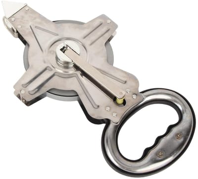 Intrekbaar Meetlint - Stalen Rolmaat - Bouwtechniek Metingen - Ergonomische Handgreep - 50 Meter - Zilver