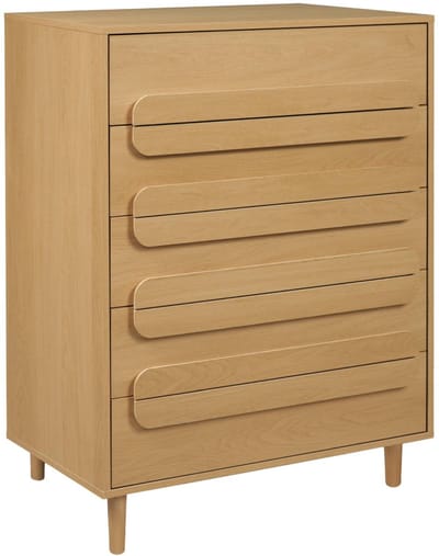 sweeek - Vintage ladekast houtdecor met 5 lades 80cm - juliana