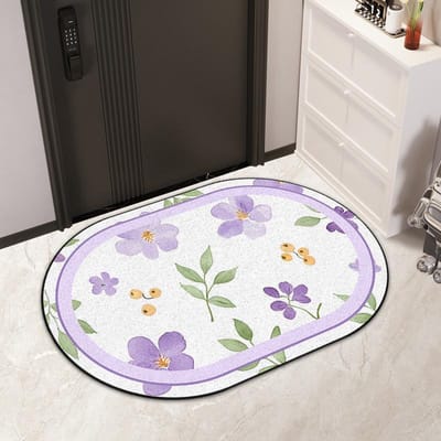 Draadring Entree Mat Binnen Luchtbestendig Vuil PVC Kan Worden Gesneden Zijde Ring Mat Antislip Makkelijk Schoon Te Maken Entree Deur Tapijt 40 * 60cm silk circle