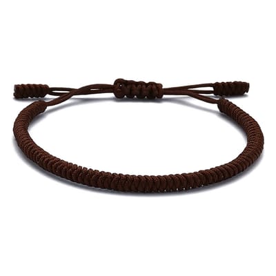 Sorprese Armband - Valencia - Vriendschapsarmbandje - Donkerbruin - Verstelbaar - Unisex - Cadeau - Model L