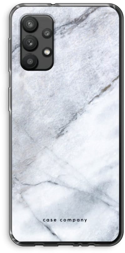 Hoesje geschikt voor Samsung Galaxy A32 4G hoesje - Witte marmer - Soft Cover Telefoonhoesje - Bescherming aan alle Kanten en Schermrand