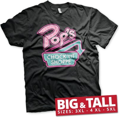 Riverdale Pop's Chock'L-it -Shoppe Big & Tall T-shirt Zwart