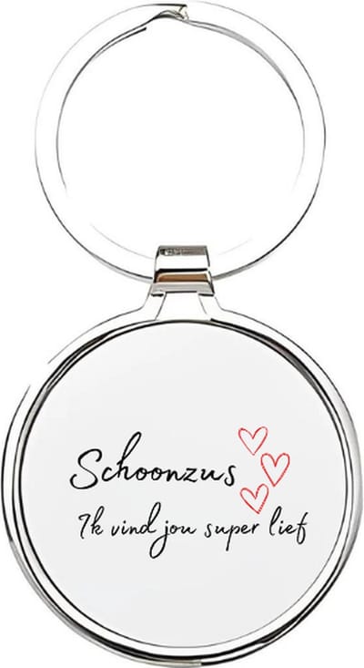 Akyol - schoonzus ik vind jou super lief Sleutelhanger - Zus - de liefste schoonzus - schoonzus sleutelhanger - zussen sleutelhanger - sleutelhanger zus - familie sleutelhanger - verjaardagscadeautje - zus cadeau - sister - zusje - 4 x 7,5 CM