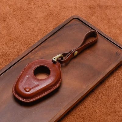 Pour Moto Harley Davidson Cuir Vintage Housse de Clé Street Glide Cvo Clé à Induction Décoration Modification Housse de Protection brown