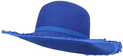 Strandhoed Zonnehoed Effen Blauw. Maat: S