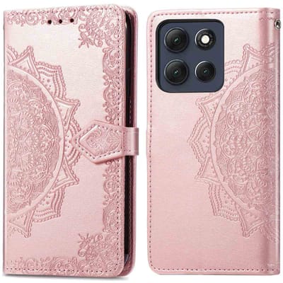 imoshion Hoesje - Geschikt voor Motorola Moto G86 - Mandala Bookcase - Rosé Goud