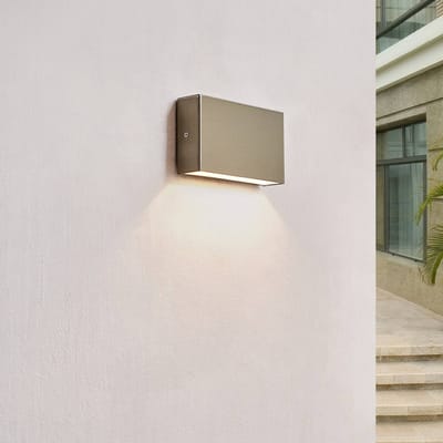 Arcchio LED buiten wandlamp Karline, 530 lm, roestvrij staal, IP65