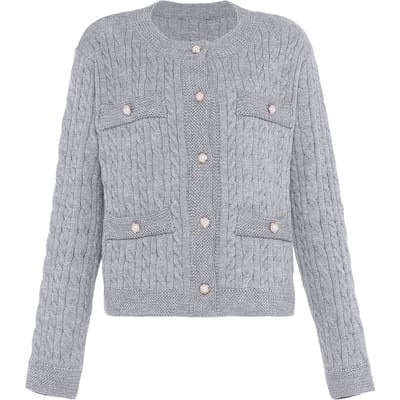 Faina Jumper Dames licht grijs melange