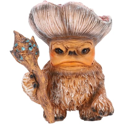 Monstre Champignon Féerique Résine Style Gothique Exquis Vif Détaillé Statue de Jardin Extérieur pour Pelouse beige