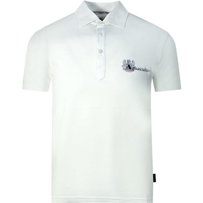 Aquascutum Volwassen Unisex Aldis London Logo Poloshirt (Wit)