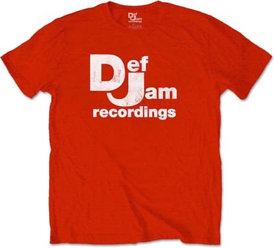 Def Jam Recordings - Classic Logo Heren T-shirt - S - Rood