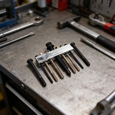 Krukaspoelie Gereedschap - Poelie Trekker - Auto Onderhoud - Hamervrij Demonteren - 10 Delige Set - Zilverkleurig