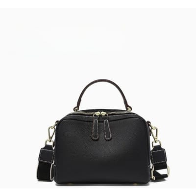 Dames First Layer Koeienhuid Schoudertas Nieuwe High-end Retro Handtas Modieuze en Veelzijdige Commuter Crossbody Tas black