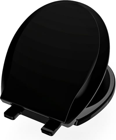 Ronde toiletbril - Zitting toilet - Badkamer vernieuwen - Softclose mechanisme - 419 cm - Zwart