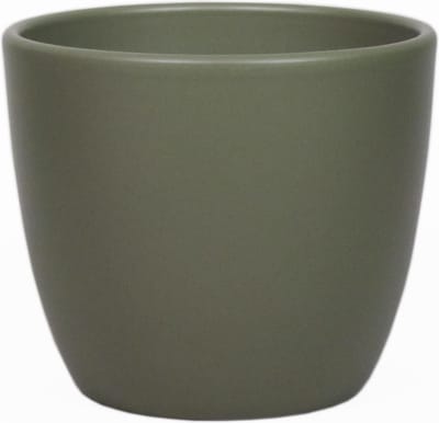 Floran Plantenpot - dennen groen - mat - keramiek - 13 x 12 cm - plantenpotten binnen
