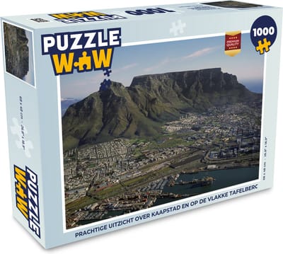 Puzzel Prachtige uitzicht over Kaapstad en op de vlakke Tafelberg - Legpuzzel - Puzzel 1000 stukjes volwassenen