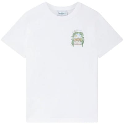 T-shirt Korte Mouw Casablanca T-SHIRT GRADIENT LOGO WHITE