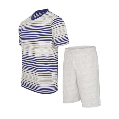 Cappuccino Italia - Heren Pyjama Venezia Pyjama - Blauw - Maat XXL