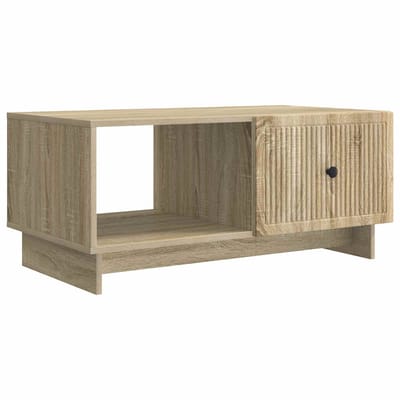 vidaXL - Salontafel - Sonoma - Eiken - 90 - x - 50 - x - 40 - cm - Bewerkt - hout