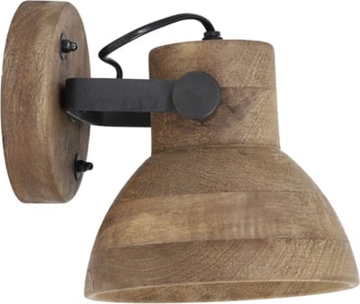 Light & Living Wandlamp Ilanio - Hout - 21x17x19cm - Binnen Industrieel