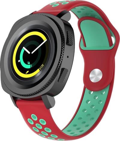 watchbands-shop.nl bandje - Samsung Gear Sport/Galaxy Watch (42mm) - GroenRood