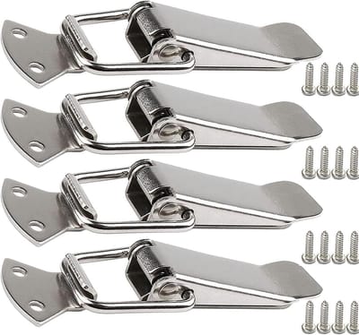 Meubelsloten - 10 stuks RVS spanningssluitingen met schroeven, 56 mm hendelversluitingen, veerbelastingsluitingen, klemklemmen, doosversluitingen, slotkappen voor gereedschapskasten