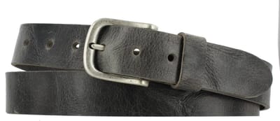 Casual Leren Heren/Dames Riem | 3.5cm breed | Riemmaat: 95cm (totale lengte: 110cm) | 100% echt leer | Kleur: grijs | Nikkelvrije gesp