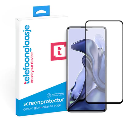 Xiaomi 11T screenprotector gehard glas Edge to Edge
