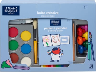 Lefranc Bourgeois 807264 Education Kids Creative Box 31-delig | Schilder- & Knutselset voor Kinderen vanaf 4 Jaar | Gouache, Krijt, Klei & Accessoires