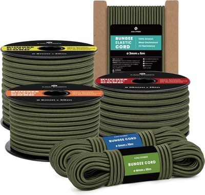 Elastisch Rubberen Touw 4mm x 10m - Perfect Voor Dekzeilen, Kamperen en Waslijnen