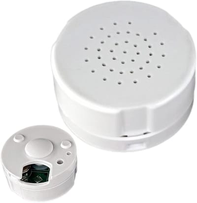 Opnameapparaat Speelgoed - Berichtenmodule Geluid - Persoonlijke Berichten - 60 Seconden Opname - 45 mm Diameter - Wit