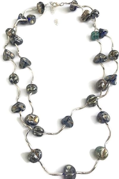 Petra's Sieradenwereld - Ketting laagjes met schelpkralen (755)