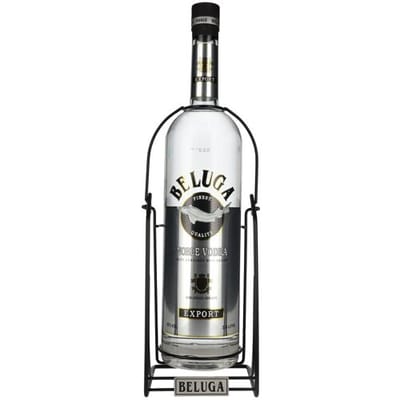 Beluga Wodka Beluga Noble Vodka EXPORT Montenegro 40% Vol. 3l met Schwenkständer