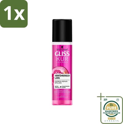 1 x Gliss-Kur - Hair Repair - Long & Sublime - Express Repair Conditioner - 200 ml- Haarkleur - Haarverzorging - Haarherstel - Keratine - Biotine
