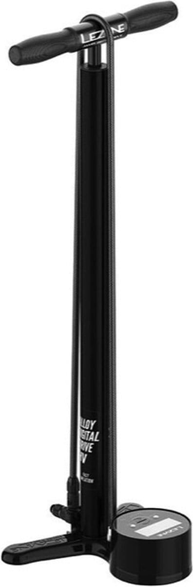 Lezyne Alloy HV Digital Floor Drive Vloerpomp – Vloerpomp – Extra lang – Manometer – 3,5" inch – Stevige slang – Staande pomp – Aluminium Koppelingen - Zwart