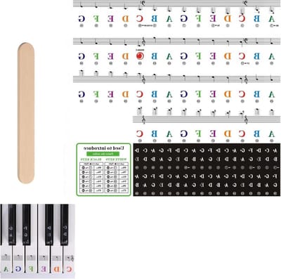Pianostickers - Keyboard Noten - Piano Leren - Herbruikbaar Siliconen - 88 Toetsen - Kleurrijk