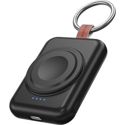 Mocaa 1800mAh Mini Wireless Apple Watch Charger Zwart 1.800 mAh