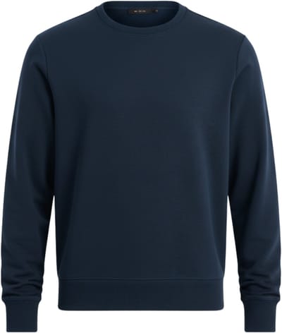 OMBRE Sweater - Katoen - Lange Mouw - Effen Marine S