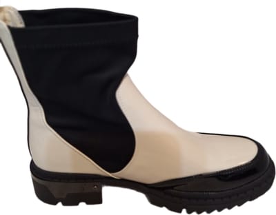RUON-FASHION WINTERSHOES-LAKLEER-BLC/WHITE-36
