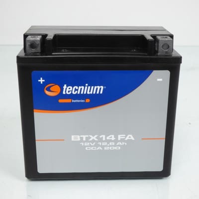 Sla Tecnium-accu voor Piaggio 125 MP3-scooter 2006-2011 YTX14 / 12 V 12,6 Ah nieuw