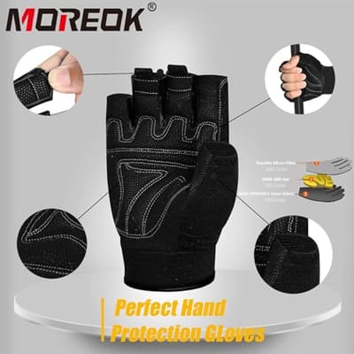 Vingerloze Traininghandschoenen voor Krachttraining met Gel Padding