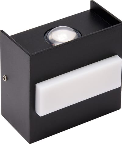 LED Tuinverlichting - Wandlamp Buitenlamp - Tistow Up and Down - 5W - 1-lichts - Natuurlijk Wit 4200K - Waterdicht IP65 - Rechthoek - Mat Zwart - Aluminium