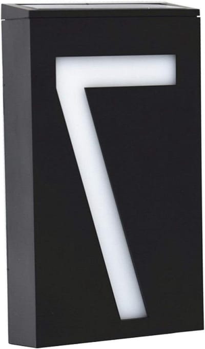 Huisnummer Solar - Adresbord LED - Nachtelijke Zichtbaarheid - Automatische Inschakeling - 6 LEDs - Zwart