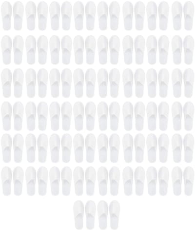 Inovra- Gastenpantoffels 50 Paar - Draagbare Antislip Wegwerppantoffels - Unisex Slippers - Lichtgewicht - Hygiënisch - 3 mm Vliesstof - Wegwerpslippers