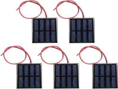 Mini Zonnepanelen - Zonnecellen Set - DIY Projecten - Hoge Conversie - 5 Stuks - Zwart